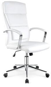 Scaun de birou AURELIUS, alb, piele ecologica, 65x67x110/120 cm