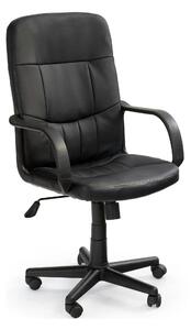 Scaun birou DENZEL, negru, piele ecologica, 58x60x100/110 cm