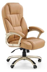 Scaun directorial DESMOND, bej, piele ecologica, 67x70x112/119 cm