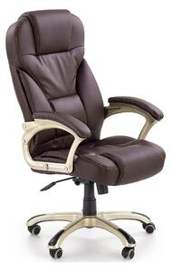 Scaun de birou DESMOND, maro inchis, piele ecologica, 67x70x112/119 cm