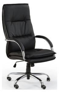 Scaun de birou STANLEY, negru, piele ecologica, 59x71x108/115 cm