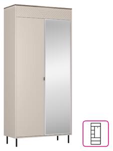 KONDELA Dulap, caşmir/stejar castello, EYCO 2D/40