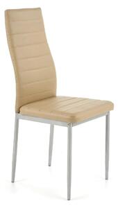 Scaun bucatarie K70, maro deschis/gri, metal/piele ecologica, 41x50x98