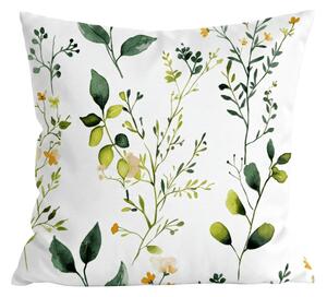 Husa pentru perna din microfibra FLORAMA 45x45 cm, albă