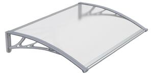 Copertină PREMIUM 60x60 cm, placă 6 mm dintr-o bucată – Gri/Transparent