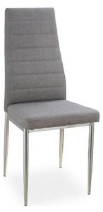 Scaun tapitat H263, gri/crom, stofa clasica/metal, 40X38X96 cm