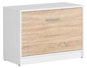 Pantofar NEPO PLUS, stejar sonoma/alb, PAL laminat, 70x34x51 cm