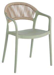 KONDELA Scaun stivuibil, verde/bej LEXTON