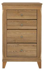 Comoda BERGEN KOM4S, stejar auriu, PAL, 72x47x116 cm