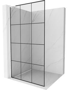 Mexen Kioto L, paravan de duș walk-in 100 x 200 cm, sticlă transparentă 8 mm model negru, profil alb, 800-100-103-20-77