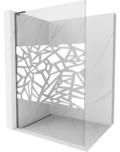 Mexen Kioto L, Masa de dus Walk-In 120 x 200 cm, 8 mm sticla transparenta model alb, profil grafit, 800-120-103-95-85