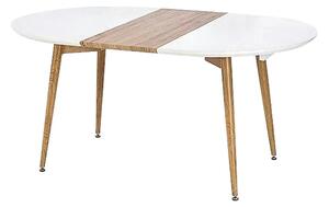 Masa extensibila CALIBER, alb/stejar, 160/200x90x76 cm