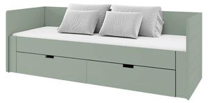 KONDELA Patul extensibil, verde-gri, 90/180x200, ANTONY