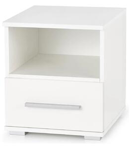 Noptiera LIMA SN1, alb, PAL laminat, 39x40x44 cm