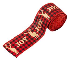 Fundita de Craciun JOY 5 cm x 5 m, rosie