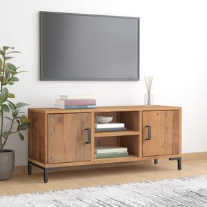Comodă TV, maro, 110x35x48 cm, lemn de pin masiv reciclat