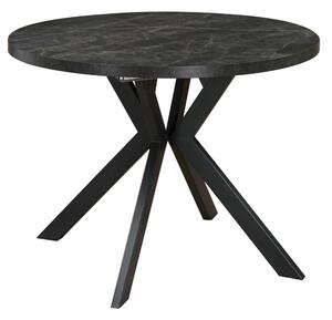 KONDELA Masă de sufragerie extensibilă, beton închis/negru, 100-250x75,5 cm, LUKOS