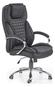 Scaun de birou KING, negru, piele ecologica, 67x76x116/124 cm