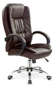 Scaun de birou RELAX, maro inchis, piele ecologica, 64x75x110/118 cm