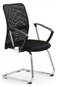 Scaun de birou VIRE SKID, negru, stofa mesh, 58x60x97 cm