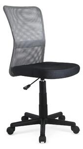 Scaun de birou DINGO, gri/negru, stofa mesh, 41x56x86/98 cm