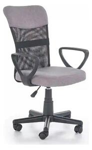 Scaun birou TIMMY, gri/negru, stofa clasica/plasa, 52x59x81/91 cm