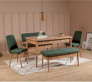 Set Masa si Scaune 5 Piese Vina 107 Atlantic Pine-Green