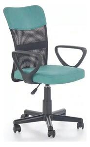 Scaun de birou TIMMY, turcoaz, stofa mesh, 52x59x81/91 cm