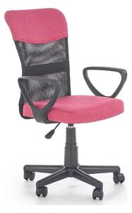 Scaun birou TIMMY, roz, stofa clasica/plasa, 52x59x81/91 cm