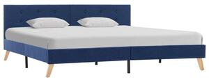 Cadru de pat, albastru, 180 x 200 cm, material textil