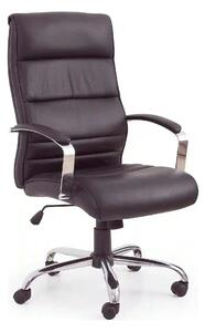 Scaun birou TEKSAS, negru, piele ecologica, 63x75x112/122 cm