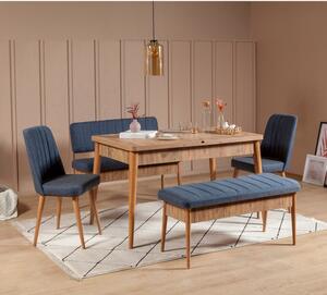 Set Masa si Scaune 5 Piese Vina 104 Atlantic Pine-Dark Blue