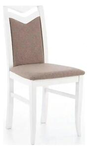 Scaun tapitat Citrone, maro/alb, stofa clasica/lemn de fag, 44X43X96 C