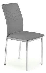 Scaun tapitat K137, gri/crom, piele ecologica/metal, 43X49X92 CM