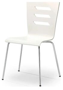 Scaun K155, alb/crom, placaj indoit/metal, 43x47x85 cm