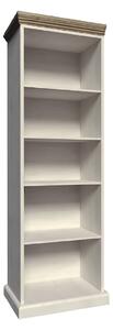 KONDELA Biblioraft, pin nordic/stejar sălbatic, ROYAL RW