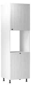 KONDELA Dulap pentru alimente D60P, alb/pin Andersen, dreapta, PROVENCE