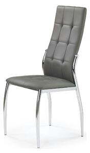 Scaun K209, gri/crom, piele ecologica/metal, 43x54x101 cm