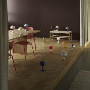 Louis Poulsen Panthella PORTABLE 160 V3, crom opal/albastru-gri, reglabil, Metalic, Camera de zi / sufragerie, Plastic, Design