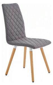 Scaun sufragerie K282, gri/stejar, stofa clasica/lemn, 44X56X93 CM