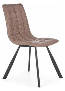 Scaun tapitat K280, maro/negru, piele ecologica/metal, 44x46x91 cm