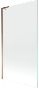 Mexen Next L, paravan de baie cu 1 aripă 100 x 150 cm, sticlă transparentă de 6 mm, profil auriu roz, 895-100-000-03-00-60