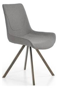 Scaun tapitat K290, gri/auriu antic, stofa clasica/metal, 56X59X86 CM