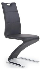 Scaun K291, negru/crom, piele ecologica/metal, 45X63X101 CM