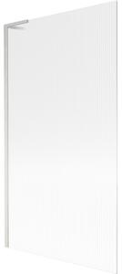 Mexen Next L, paravan de baie cu 1 aripă 100 x 150 cm, sticlă de 6 mm cu model nervuri, sticlă transparentă de 6 mm, profil din oțel periat, 895-100-000-03-09-97
