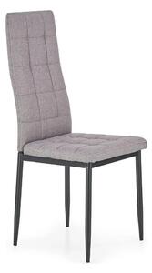 Scaun tapitat K292, gri/negru, stofa clasica/metal, 42X47X98 CM