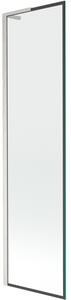 Mexen Next L, paravan de baie cu 1 aripă 50 x 150 cm, model sticlă transparentă de 6 mm negru, sticlă transparentă de 6 mm, profil din oțel periat, 895-050-000-03-70-97