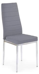Scaun tapitat K70C, gri/crom, piele ecologica/metal, 43X49X97 CM