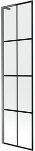 Mexen Next L, paravan de baie cu 1 aripă 50 x 150 cm, model sticlă transparentă-negru de 6 mm, profil grafit, 895-050-000-03-77-95