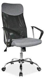 Scaun de birou Q-025, negru, stofa mesh, 62x50x107/116 cm